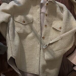 JustFab Cream Teddy Jacket